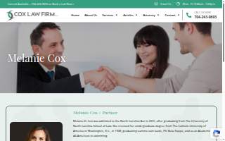 Cox Law Firm, PLLC website