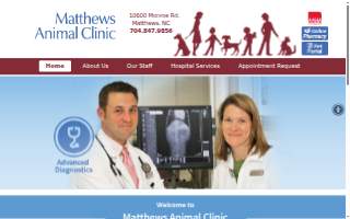 Matthews Animal Clinic website