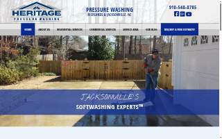 Heritage Pressure Washing website
