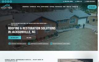 High Tide Roofing & Restoration website