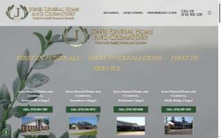 Jones Funeral Home website