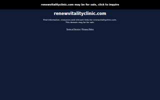 Renew Vitality Testosterone Clinic of Jacksonville website