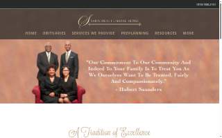Saunders Funeral Home website
