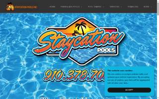 Staycation Pools NC website