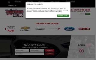 Superstore Autos website