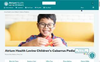 Atrium Health Levine Children's Cabarrus Pediatrics of Kannapolis website