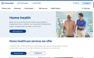 CenterWell Home Health of Kannapolis website