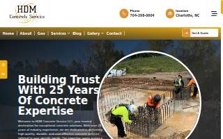 HDM Concrete Service LLC website