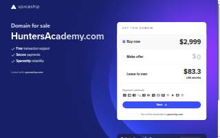 Hunter's Academy website