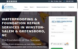 Affordable Waterproofing & Foundation Repair of Clemmons website