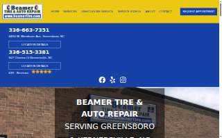 Beamer Tire & Auto Repair - Kernersville website