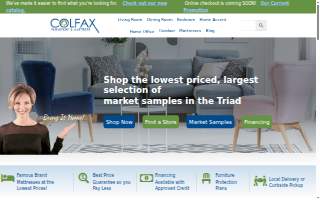 Colfax Furniture & Mattress website