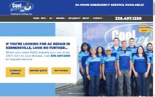 Cool Breeze 1250 Heating & Cooling website