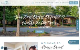Modern Dental of Kernersville website