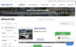 Oak Auto NC website