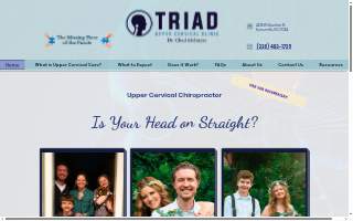 Triad Upper Cervical Clinic website