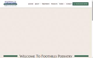 Foothills Podiatry website