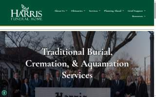 Harris Funeral Home website