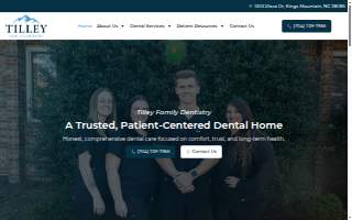 Tilley Family Dentistry website