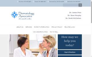 Dermatology Associates of Coastal Carolina website