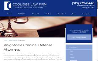 Coolidge Law Firm of Knightdale website