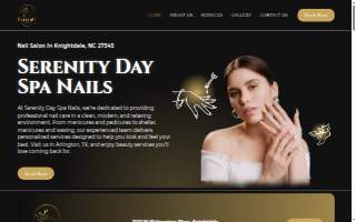 Serenity Day Spa Nails website