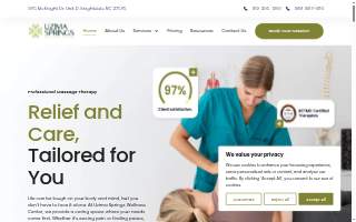 Uzima Springs Wellness Center website