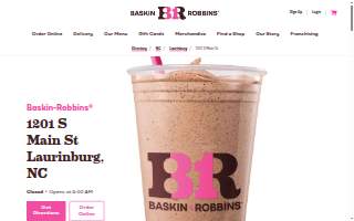Baskin-Robbins of Laurinburg website