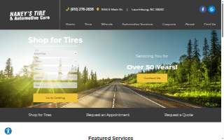Haney's Tire & Automotive Care website