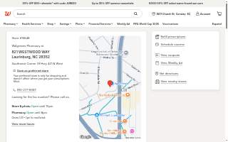 Walgreens Pharmacy of Laurinburg website