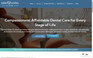 Total Smiles of Leland website