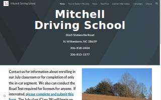 Mitchell Driving School website