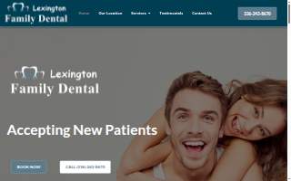 Lexington Family Dental Care website