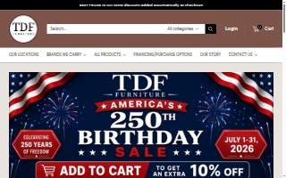 TDF Furniture (Lexington) website