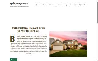 Byrd's Garage Doors Inc. website