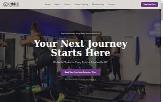 Core Ambitions Pilates & Fitness Studio website