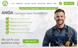 ANGA Appliance Repair website