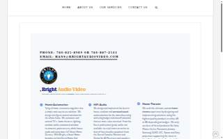 Bright Audio Video website