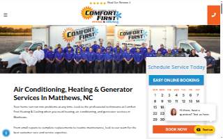 Comfort First Heating and Cooling of Matthews website