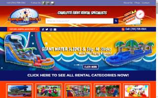 Jumpin' Jacks Party Rentals of Matthews website