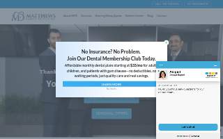 Matthews Family Dentistry website