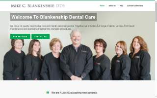 Blankenship Dental Care website
