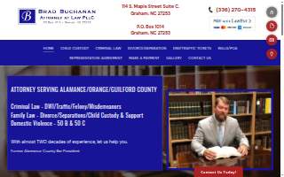 Brad Buchanan Attorney At Law PLLC of Mebane website
