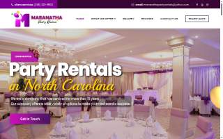 Maranatha Party Rentals of Mebane website