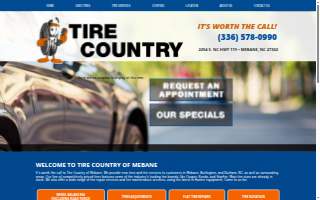 Tire Country of Mebane website