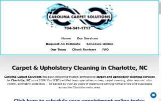 Carolina Carpet Solutions website