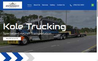 Kole Trucking,LLC of Mint Hill website