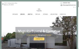Magnolia Funeral & Cremation Services of Mint Hill website