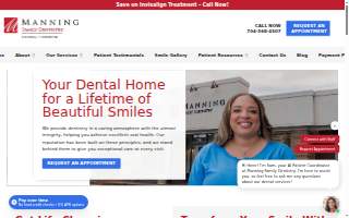 Manning Family Dentistry website