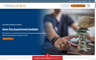 OrthoCarolina Hip & Knee Center website